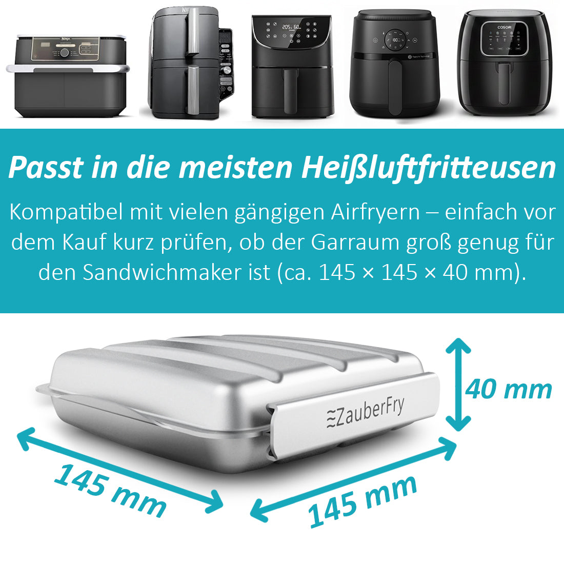 ZauberFry | Sandwichmaker für Airfryer