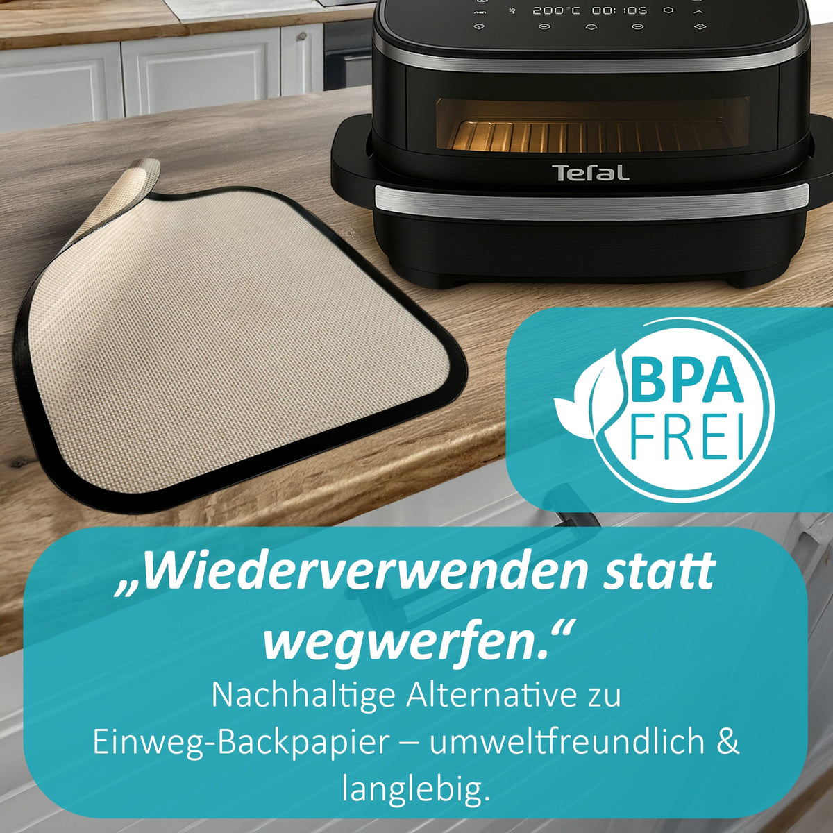 ZauberFry | Dauerbackmatte für Tefal Easy Fry XL Surface