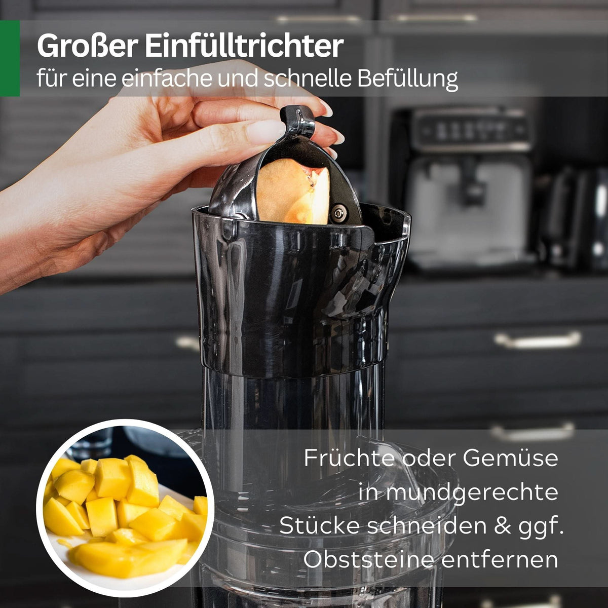 SaftPRO | Slowjuicer / Entsafter inkl. Adapterdeckel V2 für Thermomix TM7