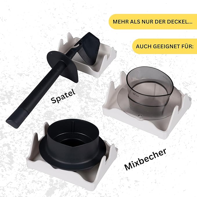 STERNEKOCH Deckelhalter mit Abtropfschale für Thermomix TM6, TM5 und Monsieur Cuisine Compact