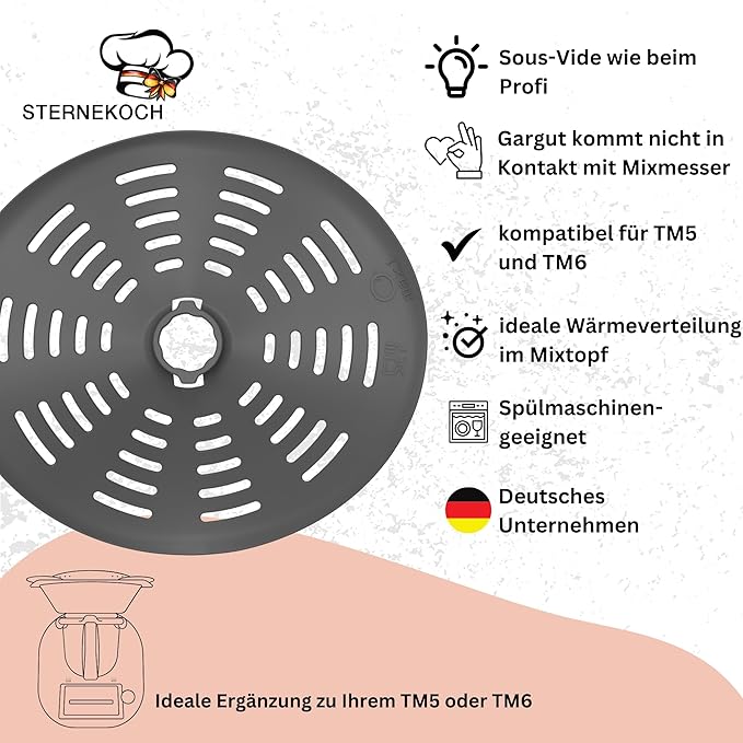 STERNEKOCH Messerabdeckung für Thermomix TM7, TM6, TM5, TM31