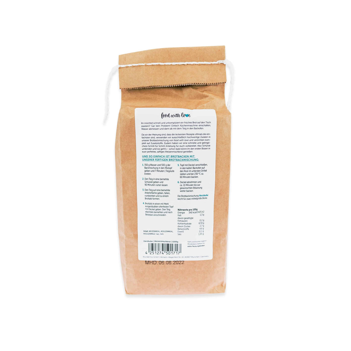 Brotbackmischung «Herzbube» | Weizenmischbrot | 1000g
