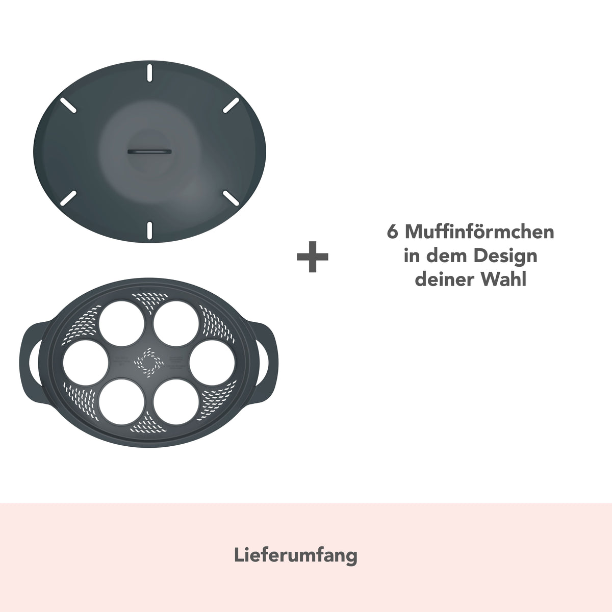 Muffinizer® | inkl. 6 Silikonförmchen | Backform für Thermomix TM6, TM5, TM31