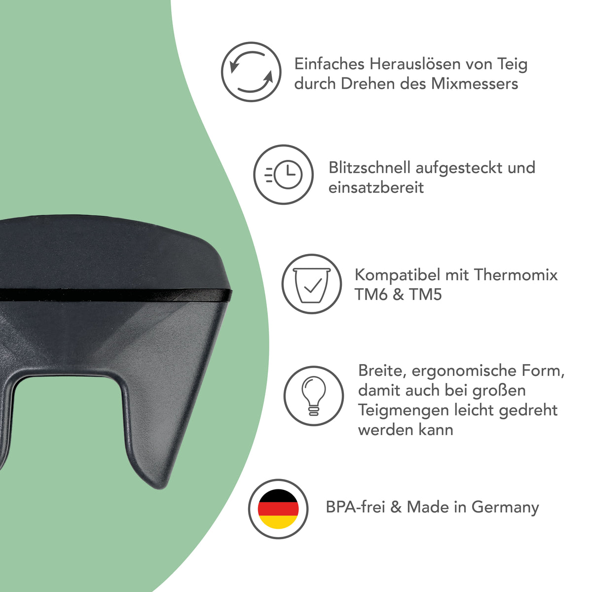 TeigTwister® V2 | Messerdrehhilfe für Thermomix TM7, TM6, TM5