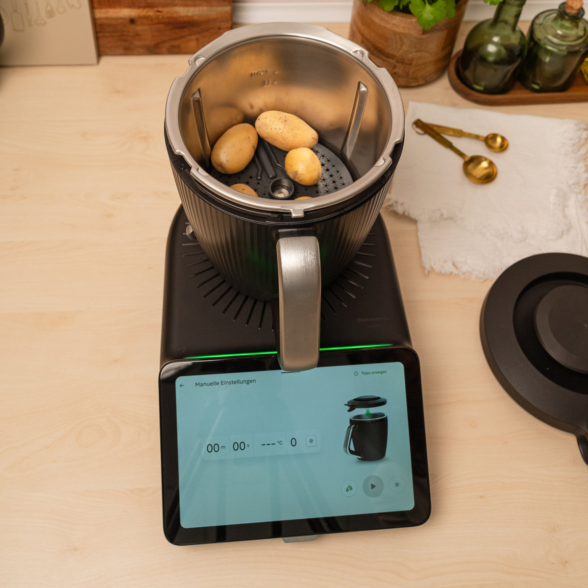 WunderPeeler® (mit Träger) | Kartoffelschäler-Aufsatz für Thermomix TM7, TM6, TM5, TM31