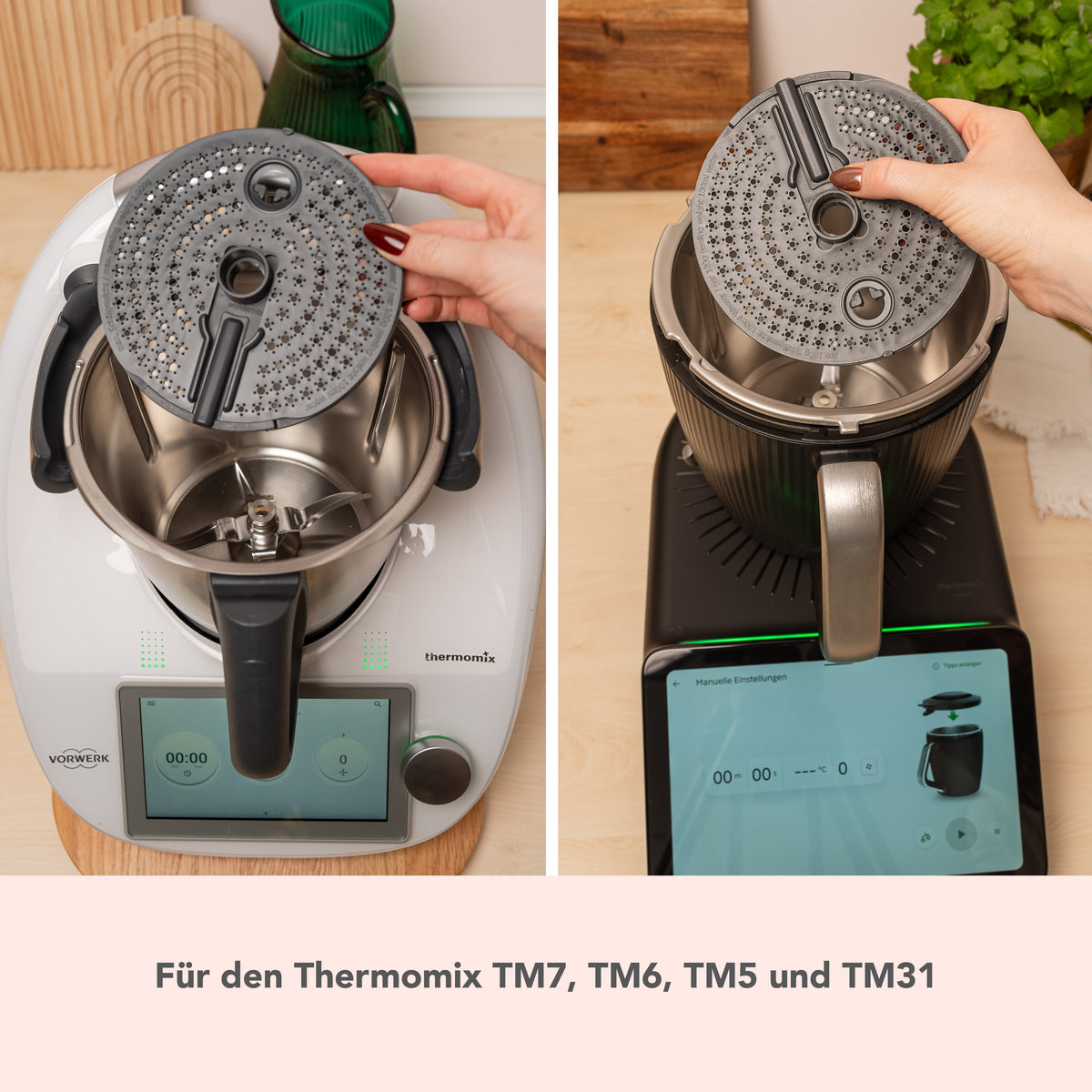 WunderPeeler® (mit Träger) | Kartoffelschäler-Aufsatz für Thermomix TM7, TM6, TM5, TM31