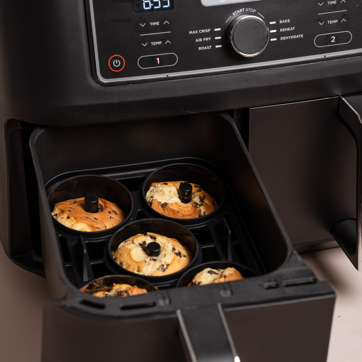 ZauberFry | Backform „Mini-Gugelhupf“ kompatibel mit Ninja Airfryer (2er-Set)