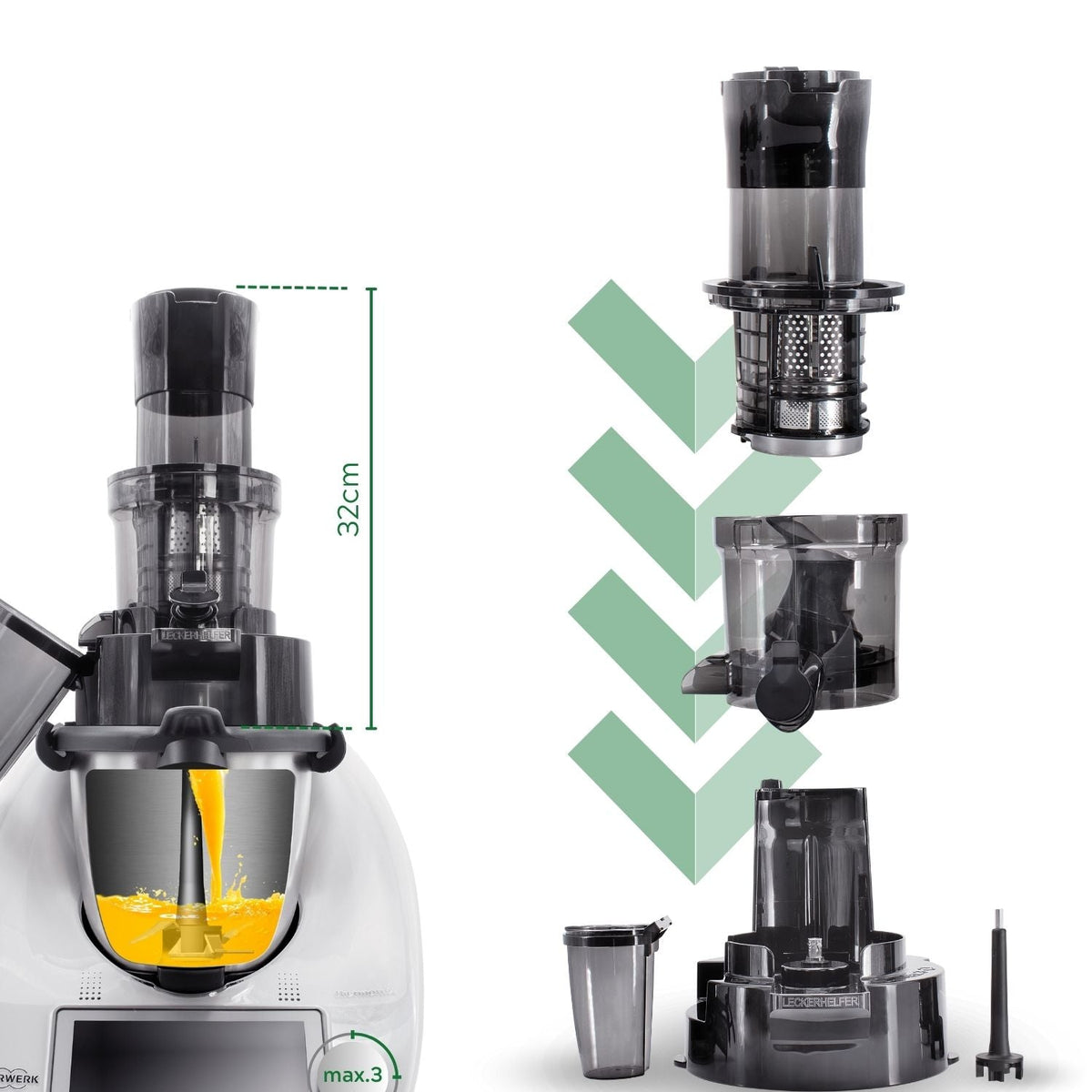 SaftPRO | Slowjuicer / Entsafter für Thermomix TM6/TM5