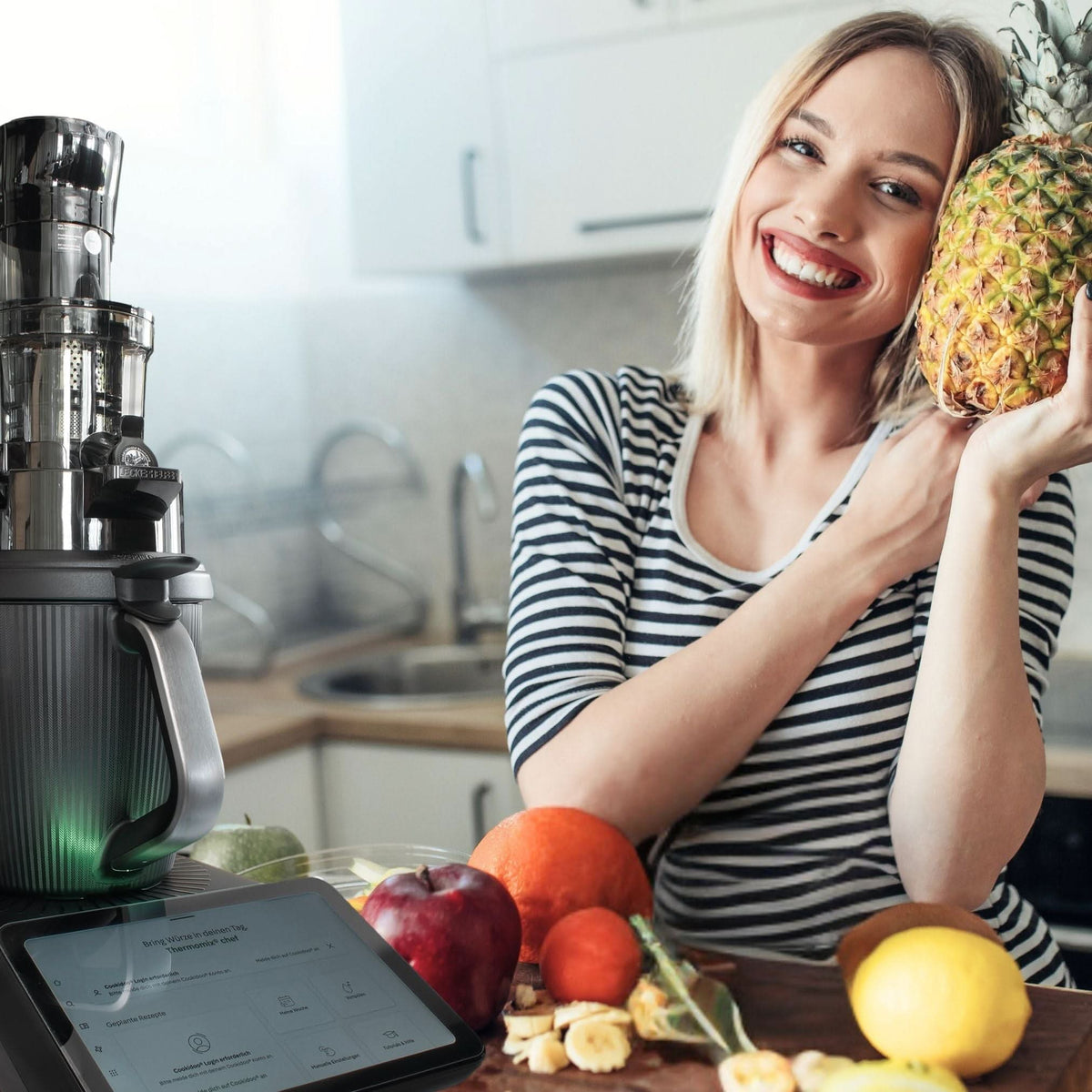 SaftPRO | Slowjuicer / Entsafter inkl. Adapterdeckel V2 für Thermomix TM7