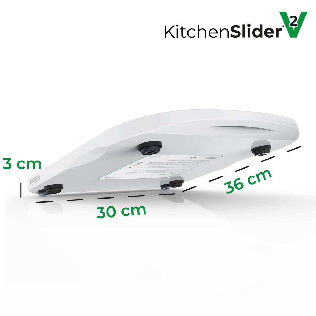 KitchenSlider® H | V2 Plus | Holz-Gleitbrett für Thermomix TM6, TM5