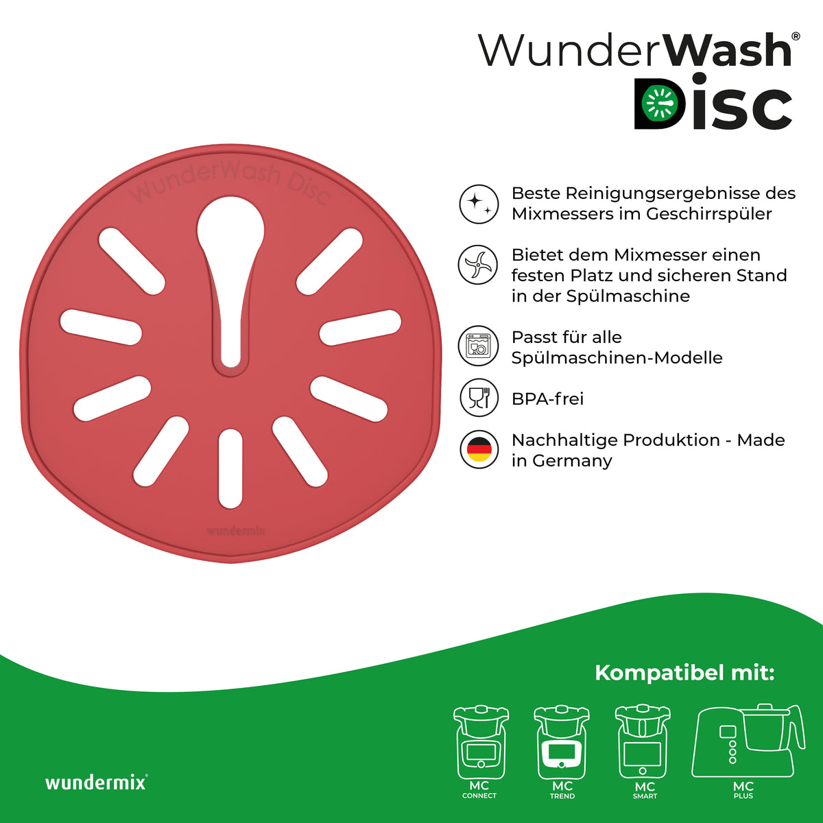 WunderWash® Disc | Spülmaschinen-Messerhalter für Monsieur Cuisine Connect, Trend, Smart, Plus & Compact