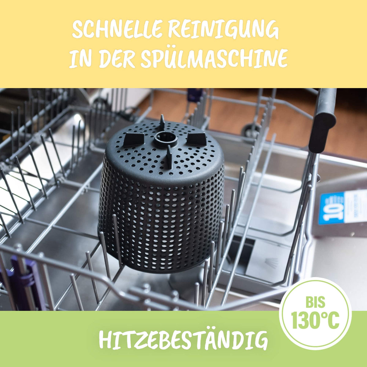 Salatschleuder-Aufsatz von MixFino® für Monsieur Cuisine Connect, Trend und Smart