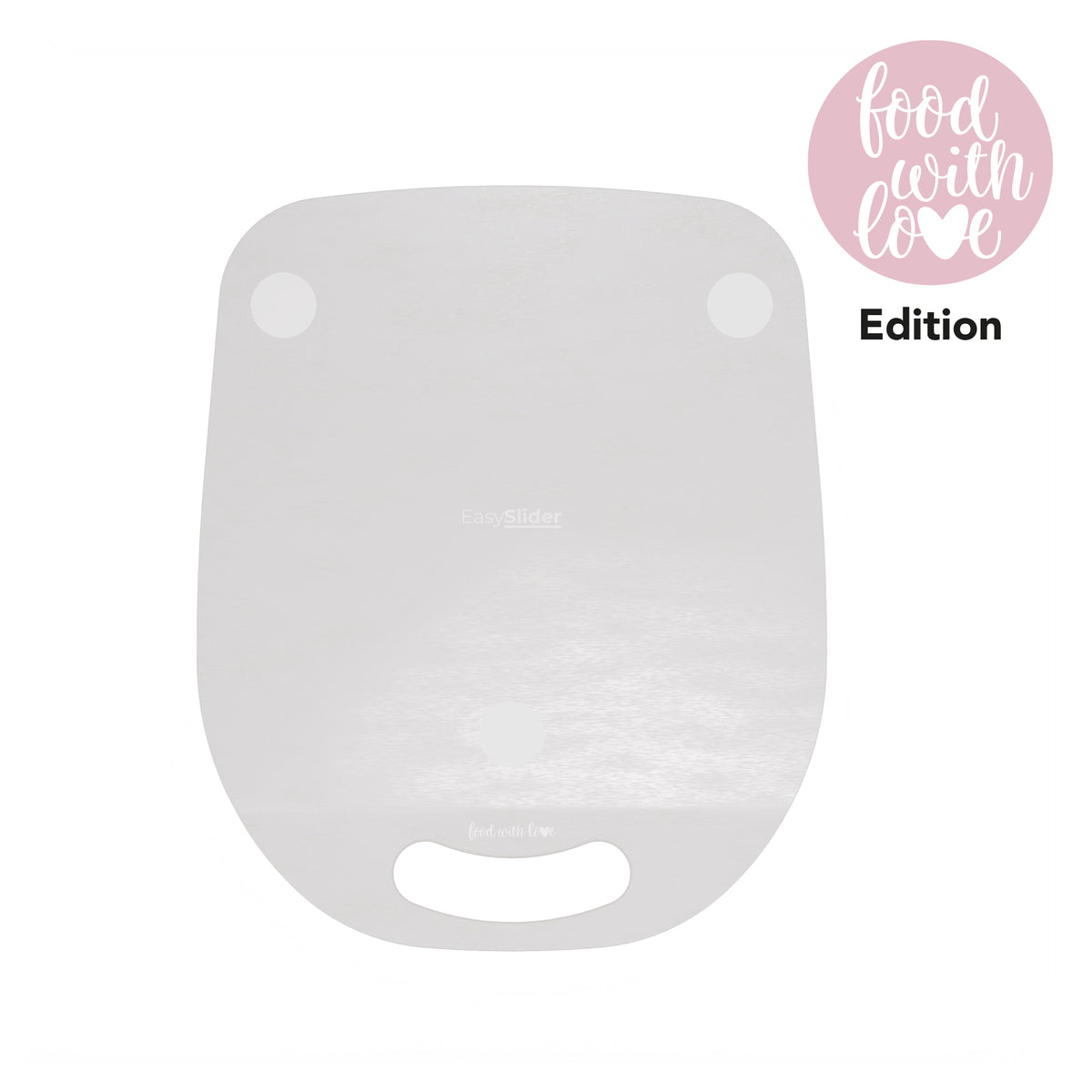 EasySlider® | Gleitbrett aus Acrylglas für Thermomix TM6, TM5 | «food with love» Edition