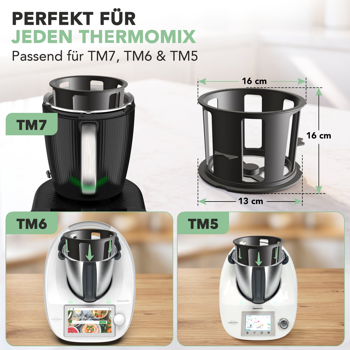 Plantimizer® | Pflanzenmilch-Filter für Thermomix TM7, TM6, TM5