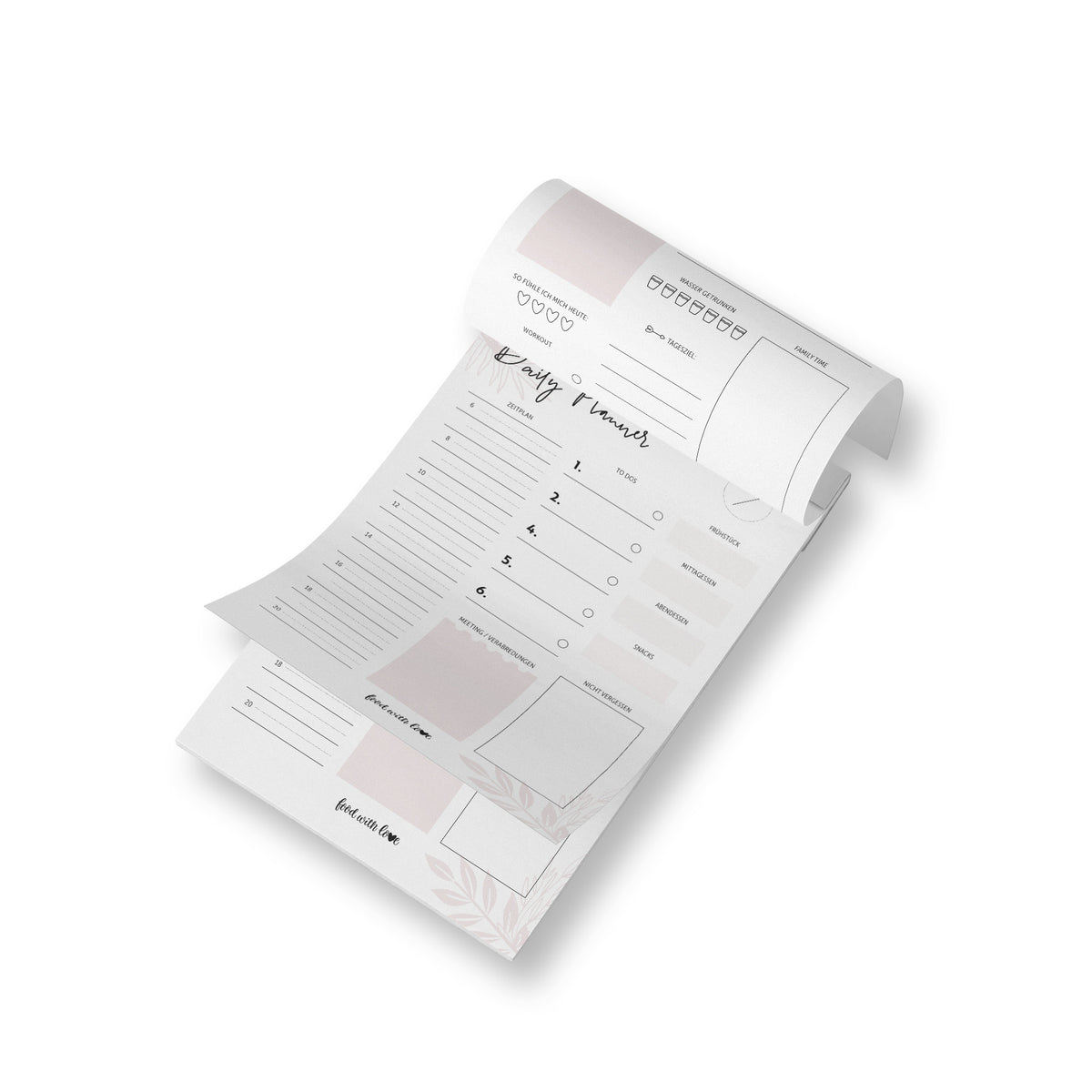 Daily Planner «food with love» | DIN A5 | 50 Blatt