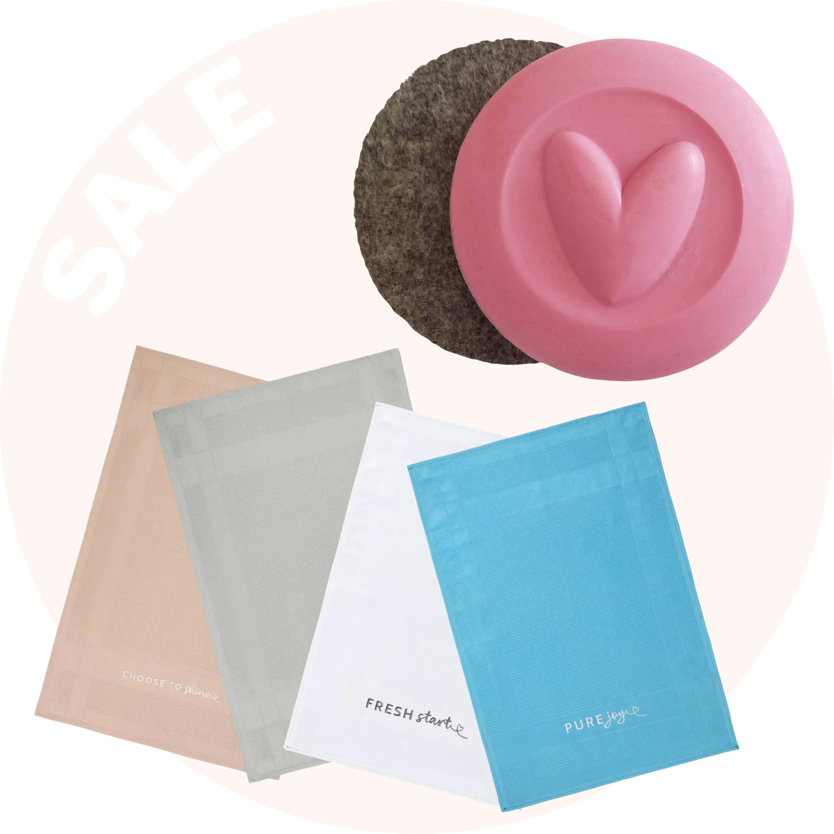 Pink Sunrise Seife & 2x Mikrofasertücher-Sets | food with love Edition