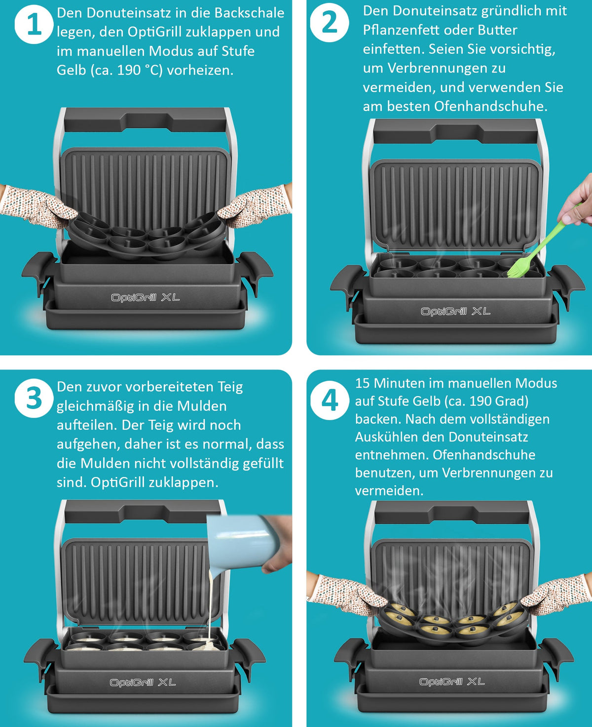 ZauberFry | Donuteinsatz für Tefal OptiGrill XL