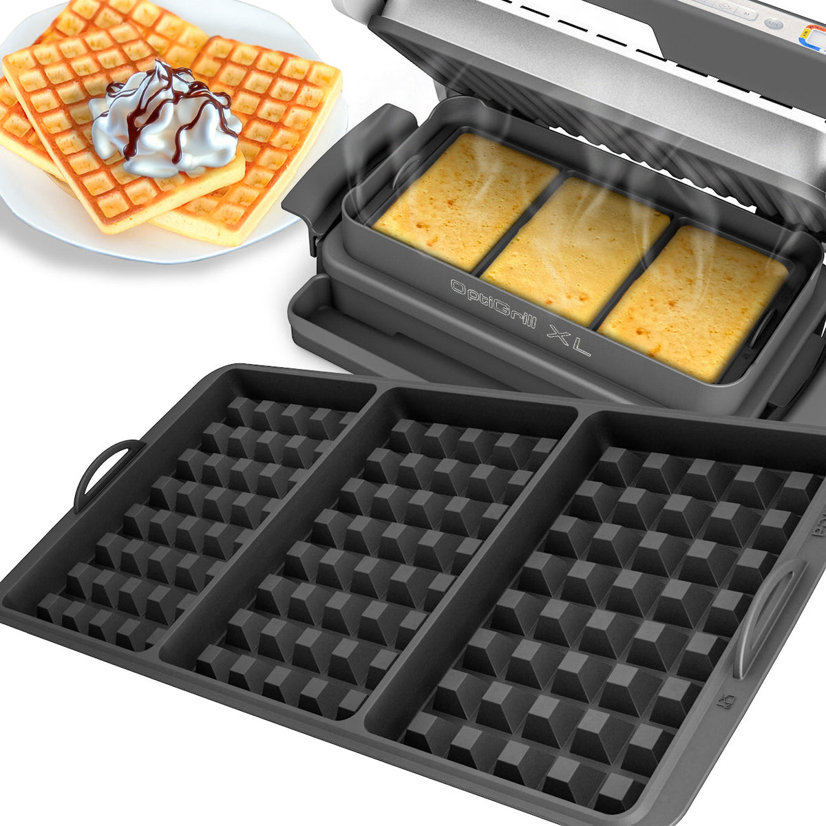 ZauberFry | Waffeleinsatz für OptiGrill XL
